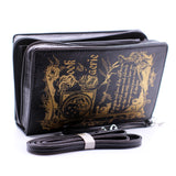 book of Fairy handbag black vegan leather with gold graphics and lettering. Looks like a vintage book