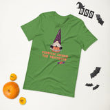 pumpkin gnome the trickster green tshirt with wrapped candy 