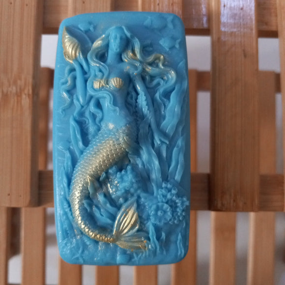 Mermaid and Seashells Plumeria Scented Goat's Milk Soap