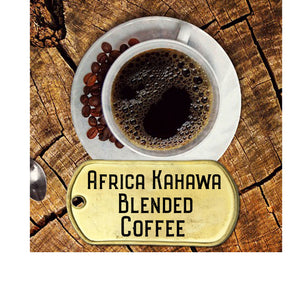 africa kahawa blended coffee pictured in a coffee cu