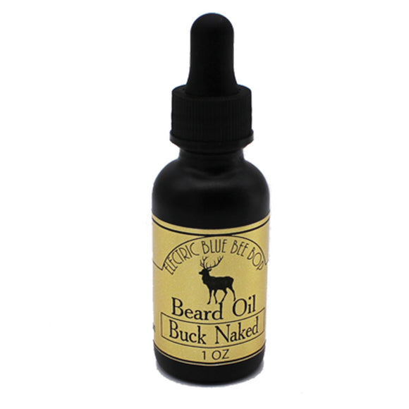 Bucck Naked Beard Oil in black 1 ounce bottle unscented formula