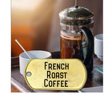 French Roast coffee brewing in a french press