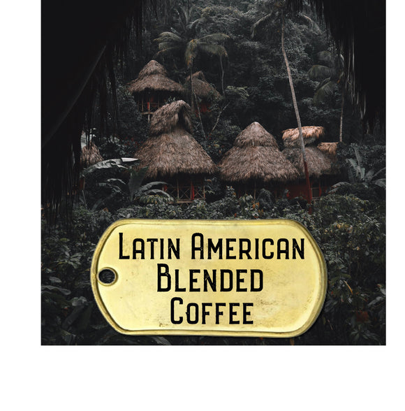 Latin american blended coffee in whole bean standard and espresso grind