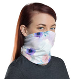 Pink and Blue Floral Face and Neck Gaiter