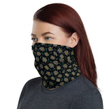 Embroidered Daisy Print Face and Neck Gaiter