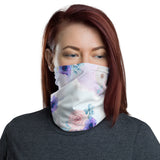 Pink and Blue Floral Face and Neck Gaiter