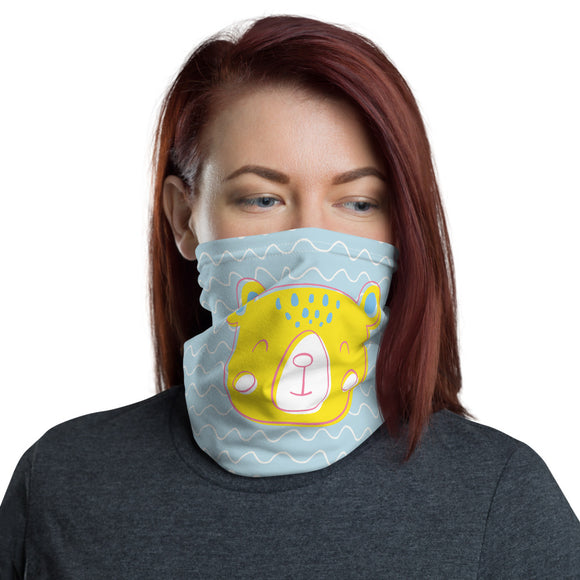 Yellow Bear Face and Neck Gaiter