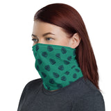 Green Tropical Leaves Face and Neck Gaiter