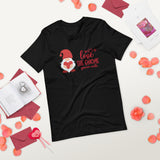 love the gnome you're with black tshirt with gnome holding a red heart