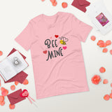 Bee mine cute tshirt with bee and hearts pink valentines day shirt