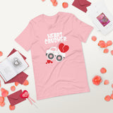 Heart Crusher pink tshirt with lifted truck crushing hearts