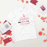 hugs and kisses white classic valentines day shirt